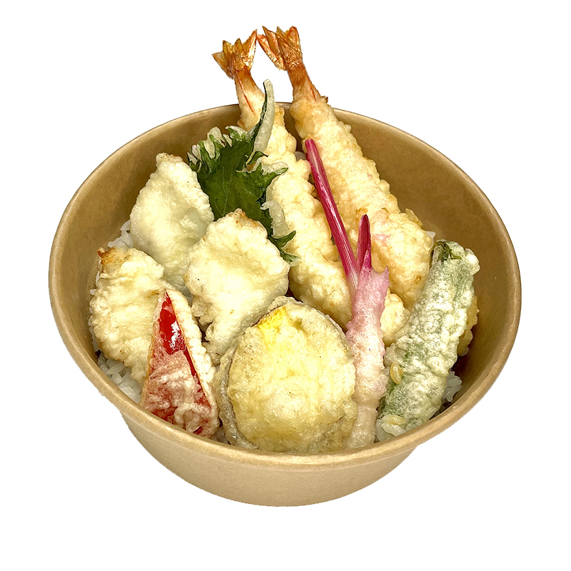 自家製タレの豪華とらふぐ&えび天丼