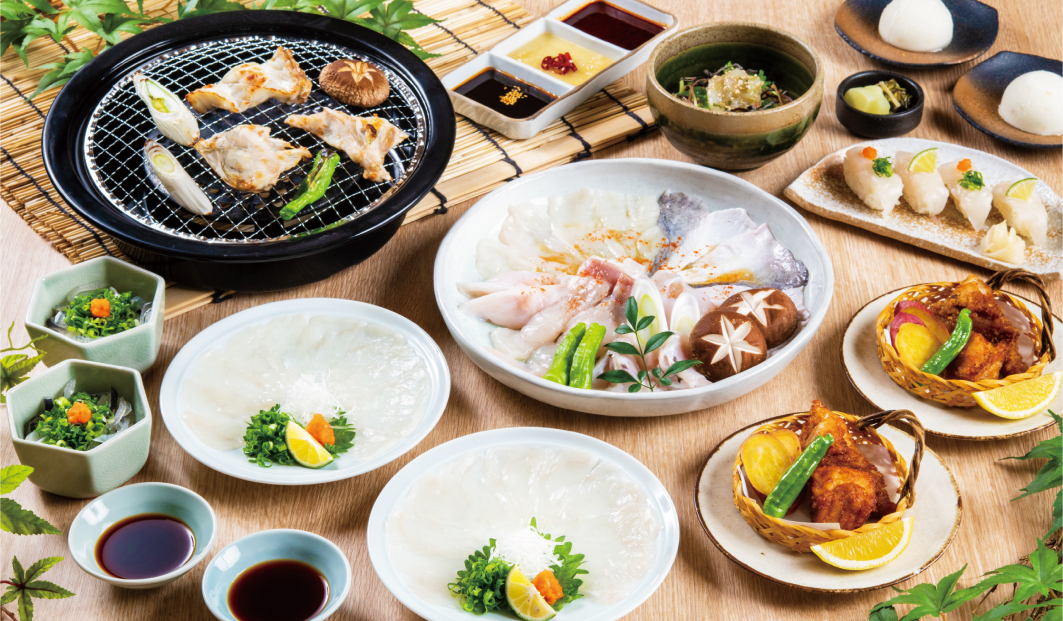 夏の焼きふぐコース夏安居